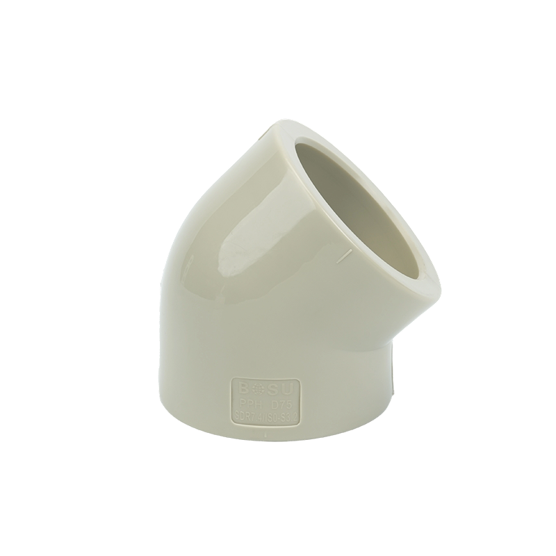 اتصال سوکت حرارتی فیوژن زانویی 45 درجه β--PPH 1.6 مگا پاسکال